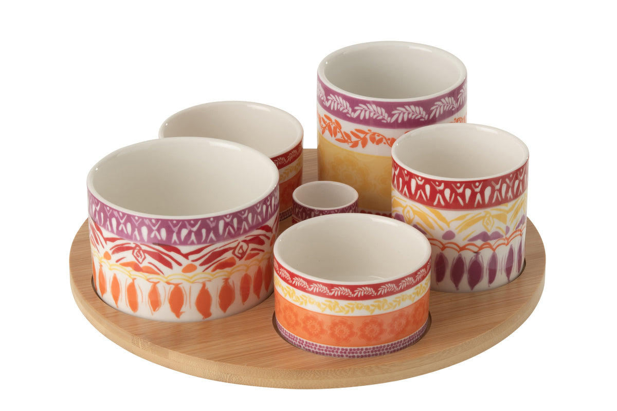 Appetizer Set Ceramic Purple/Red Large - Tuincentrum Lopik