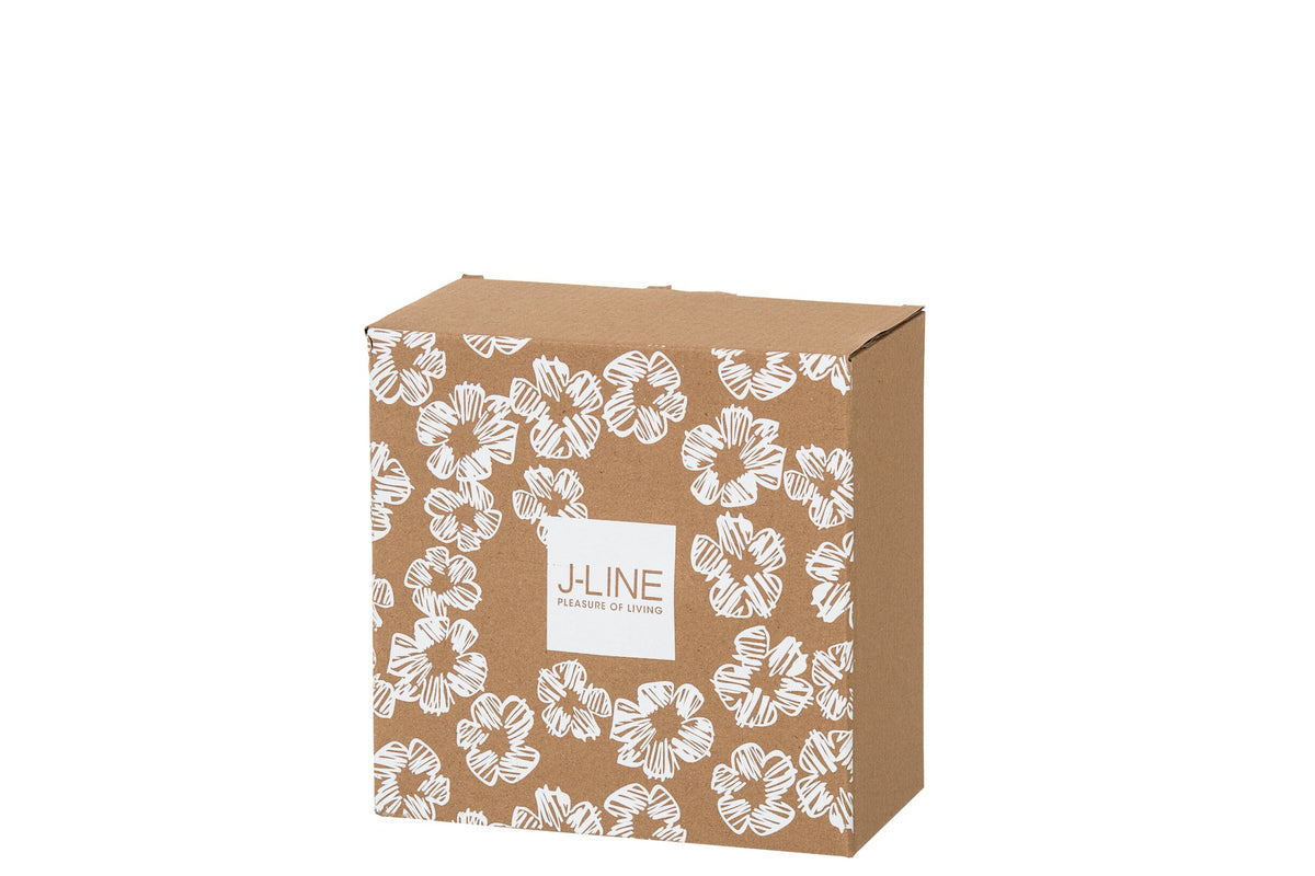 J-LINE APPETIZER SET CERAMIC WHITE/BLACK SMALL
