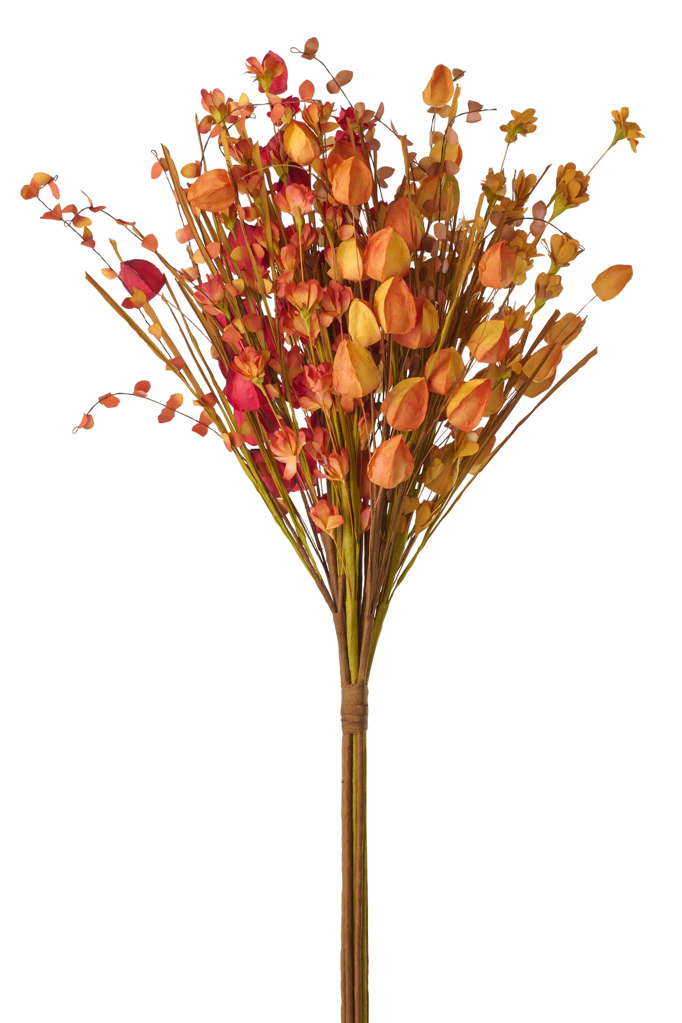 J-LINE KUNSTBLOEMEN BOEKET PAPIER BORDEAUX/ORANJE 35X35X90CM - Tuincentrum Lopik