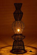 Zwarte metalen vloerlamp met touw - Tuincentrum Lopik