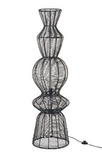 Zwarte metalen vloerlamp met touw - Tuincentrum Lopik