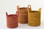Set Of 3 Basket Raffia Multi - Tuincentrum Lopik