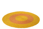 Teppich gestreift Raffia Warmgelb/Dunkelorange