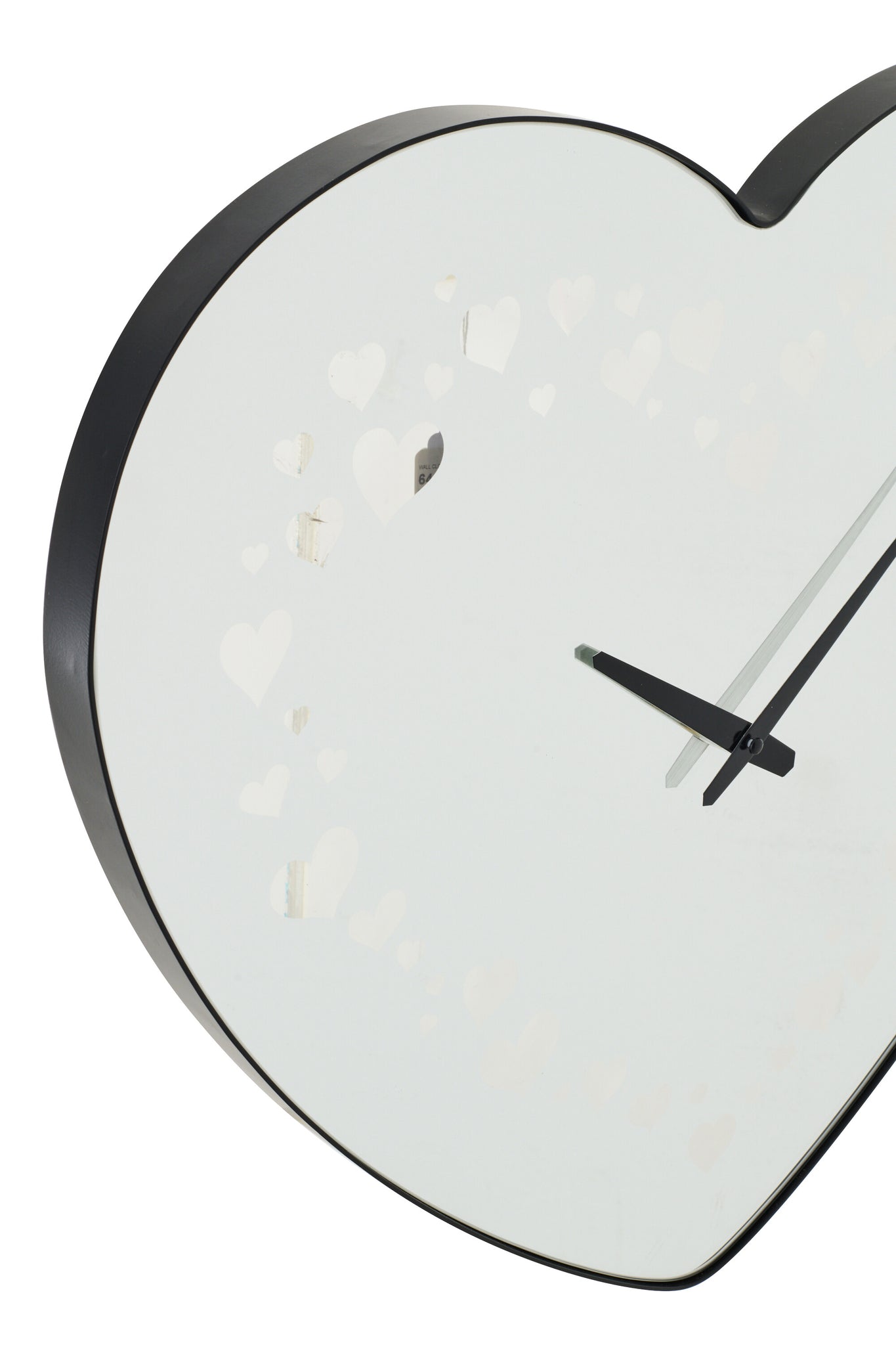 J-LINE WALL CLOCK HEART GLASS BLACK - Tuincentrum Lopik