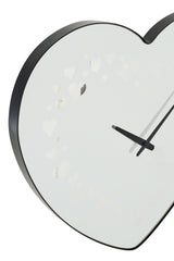 J-LINE WALL CLOCK HEART GLASS BLACK - Tuincentrum Lopik