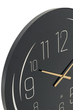 J-LINE WALL CLOCK LED YELLOW LIGHT GLASS BLACK - Tuincentrum Lopik