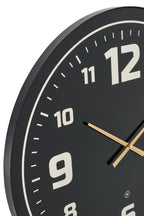 J-LINE WALL CLOCK LED YELLOW LIGHT GLASS BLACK - Tuincentrum Lopik