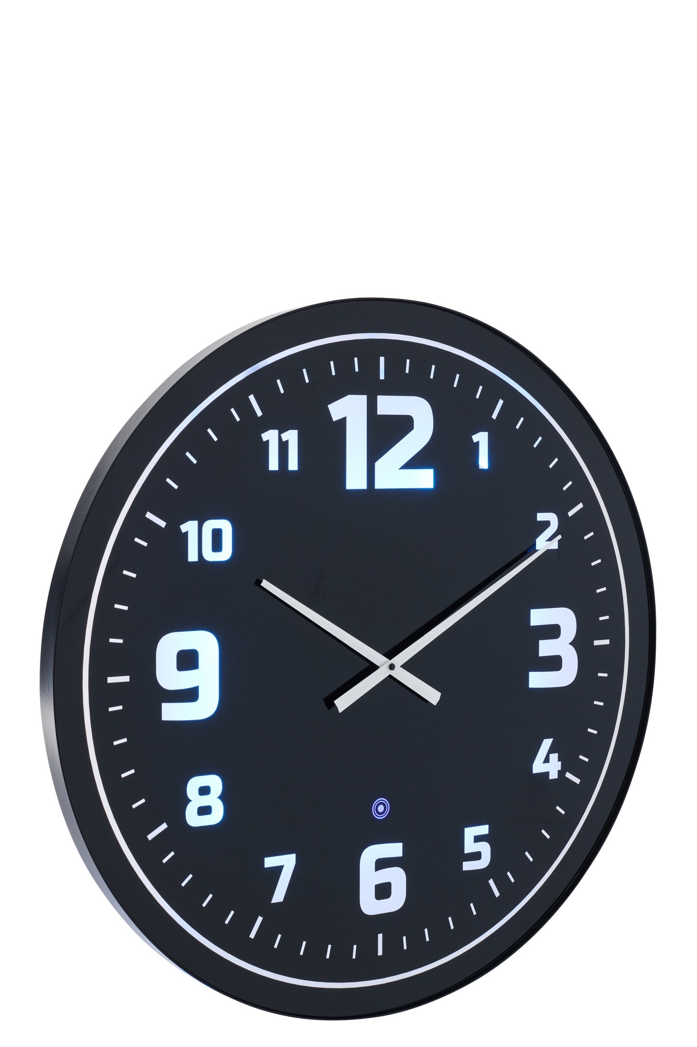 J-LINE WALL CLOCK LED BLUE LIGHT GLASS BLACK - Tuincentrum Lopik
