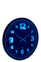 J-LINE WALL CLOCK LED BLUE LIGHT GLASS BLACK - Tuincentrum Lopik