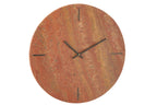 J-LINE WANDKLOK ROND MARMER TERRACOTTA/ZWART - Tuincentrum Lopik
