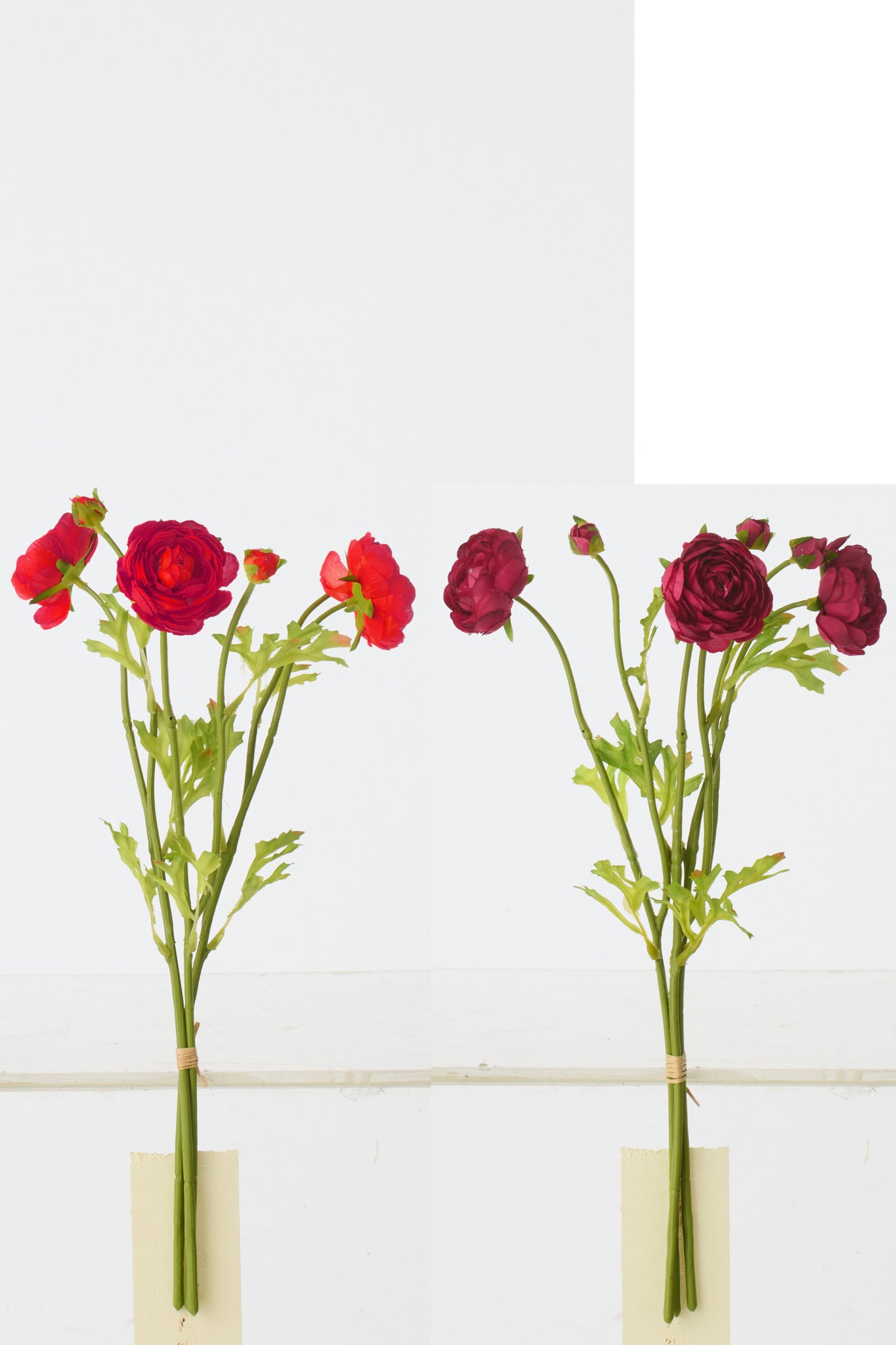 Bundle Of 3 Ranunculus Textile Purple/Fuchsia Large Assortment Of 2 - Tuincentrum Lopik
