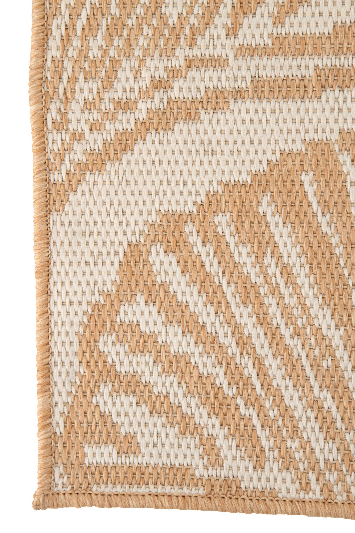 Rug Outdoor Leaves Polypropylene White/Natural - Tuincentrum Lopik
