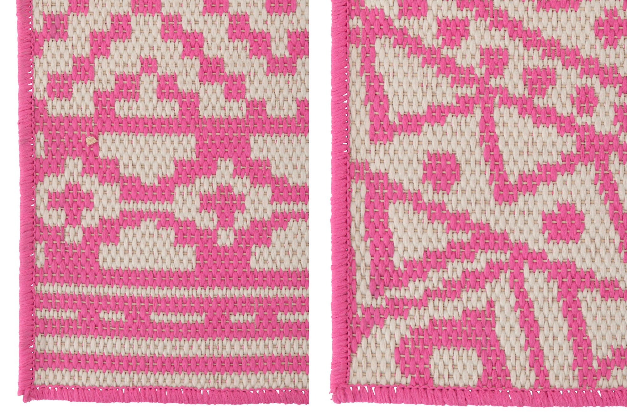 J-LINE BUITENKLEED MOZAÏEK POLYPROPYLENE ROZE/WIT 170 X 120 CM SET VAN 2 - Tuincentrum Lopik