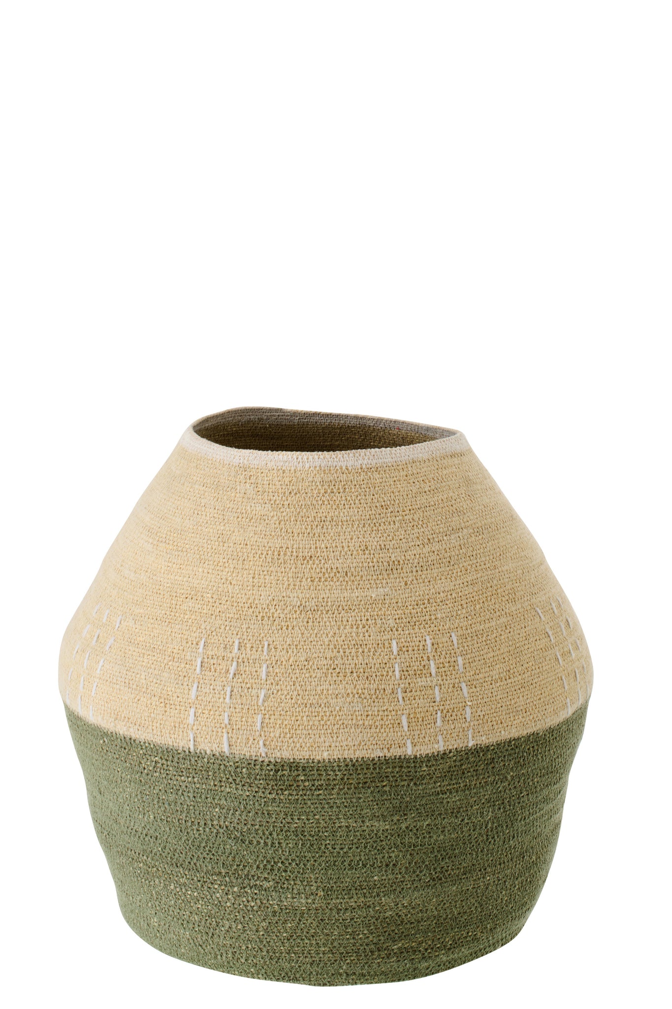 J-LINE MAND ZEEGRAS NATUREL/OLIJF 48X48XH46CM - Tuincentrum Lopik