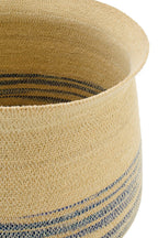J-LINE SET OF 2 BASKET STRIPED SEAGRASS NATURAL/BLUE