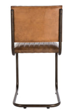 J-LINE MODERNE STOEL LEER/METAAL COGNAC - Tuincentrum Lopik