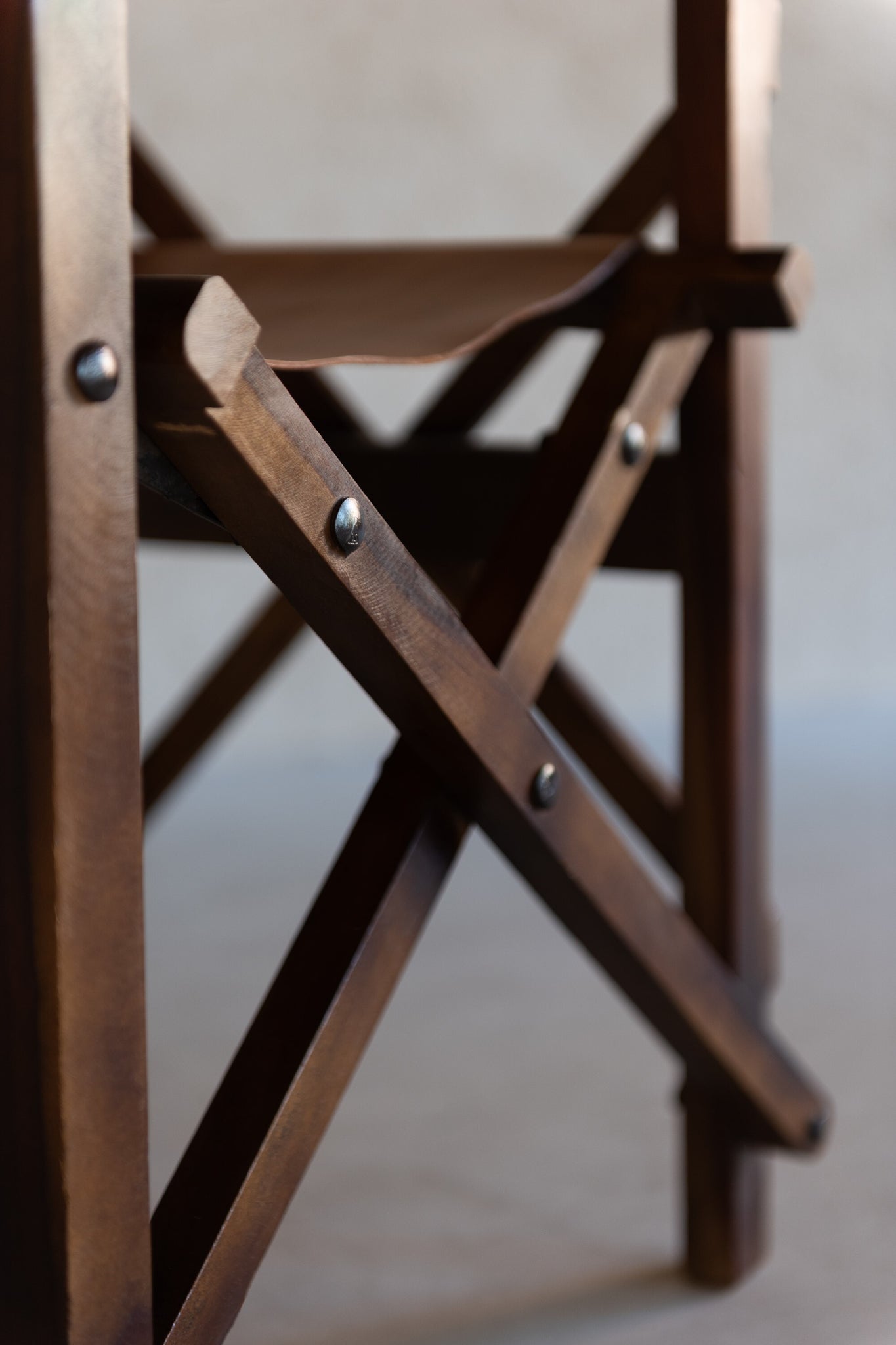 Directe stoel opvouwbaar hout/leer cognac Xx - Tuincentrum Lopik