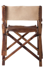 Directe stoel opvouwbaar hout/leer cognac Xx - Tuincentrum Lopik