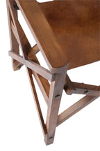 Directe stoel opvouwbaar hout/leer cognac Xx - Tuincentrum Lopik