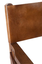 Directe stoel opvouwbaar hout/leer cognac Xx - Tuincentrum Lopik