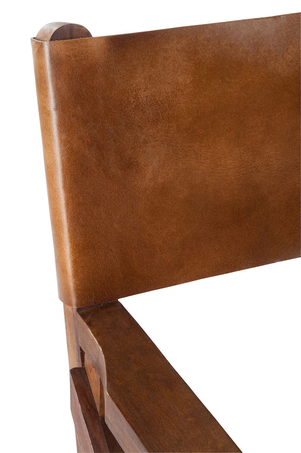 Directe stoel opvouwbaar hout/leer cognac Xx - Tuincentrum Lopik