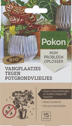  BIO VANGPLAATJES TEGEN POTGROND VLIEGJES 15 STUKS