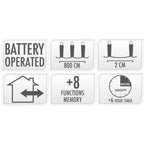 Micro Cluster 200 Led - 4M - Wit - Batterij - Lichtfuncties - Geheugen - Timer