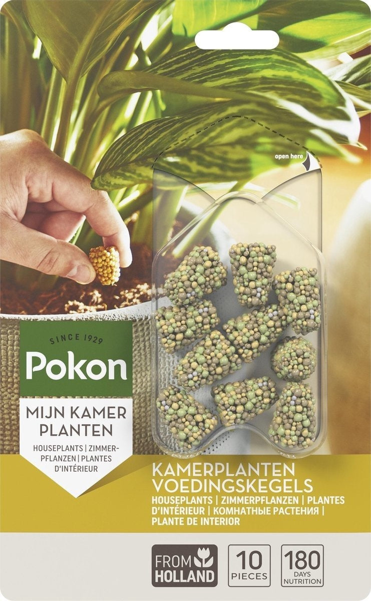  KAMERPLANTEN VOEDINGSKEGELS 10 STUKS