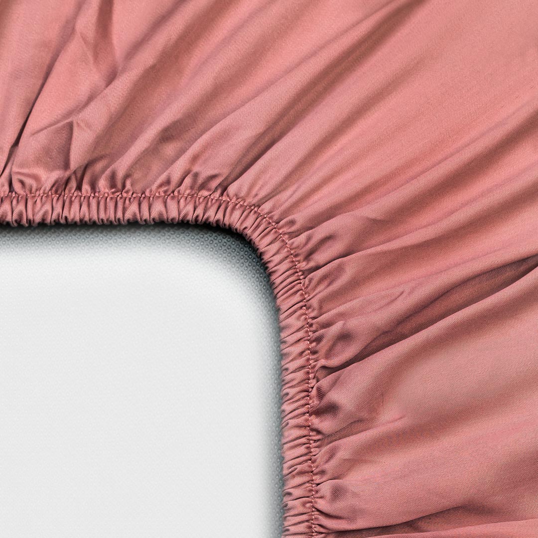 Tencel fitted sheet (90x200) terra rose - Tuincentrum Lopik
