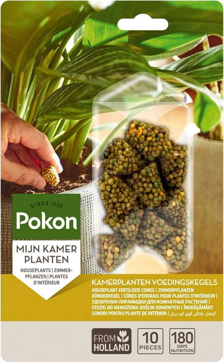  KAMERPLANTEN VOEDINGSKEGELS 10 STUKS