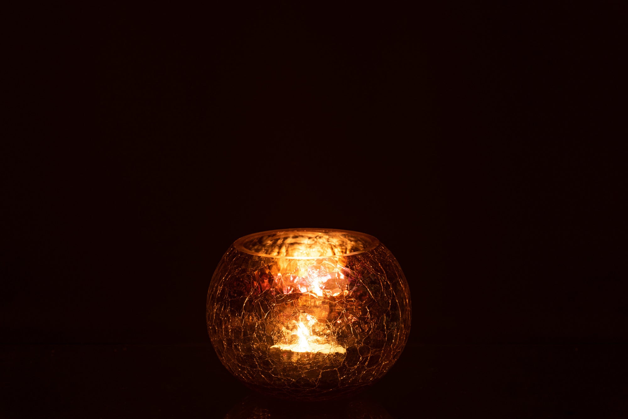 J-LINE HURRICANE LIGHT BALL CRAQUELURE GLAS PARELMOER EFFECT PAARS MEDIUM