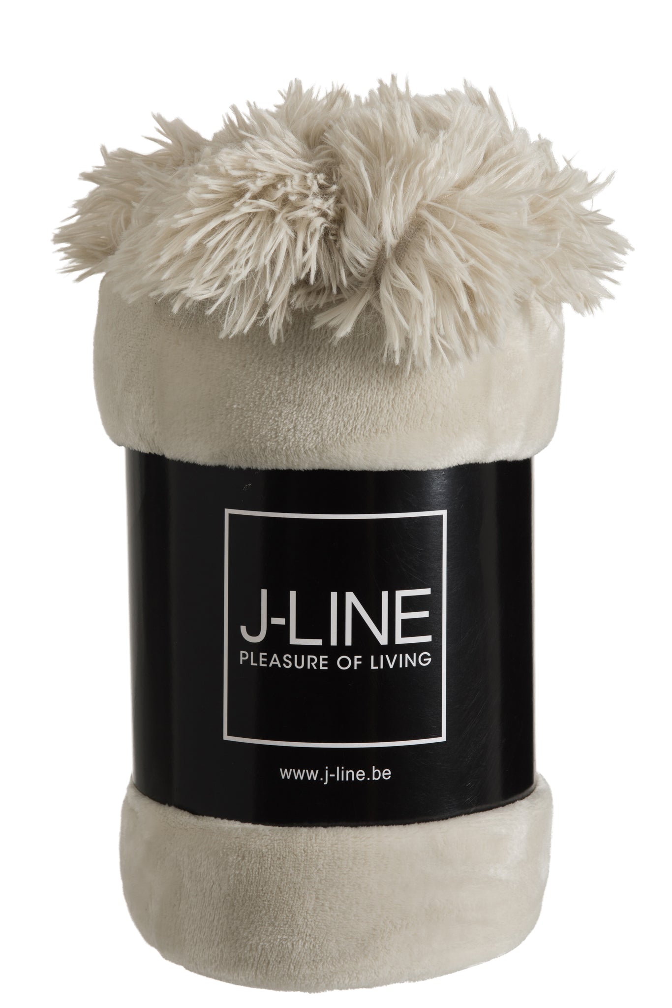 J-LINE PLAID POMPOM POLYESTER BEIGE/MINT - Tuincentrum Lopik