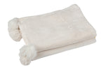 J-LINE PLAID POMPOM POLYESTER ROOM - Tuincentrum Lopik