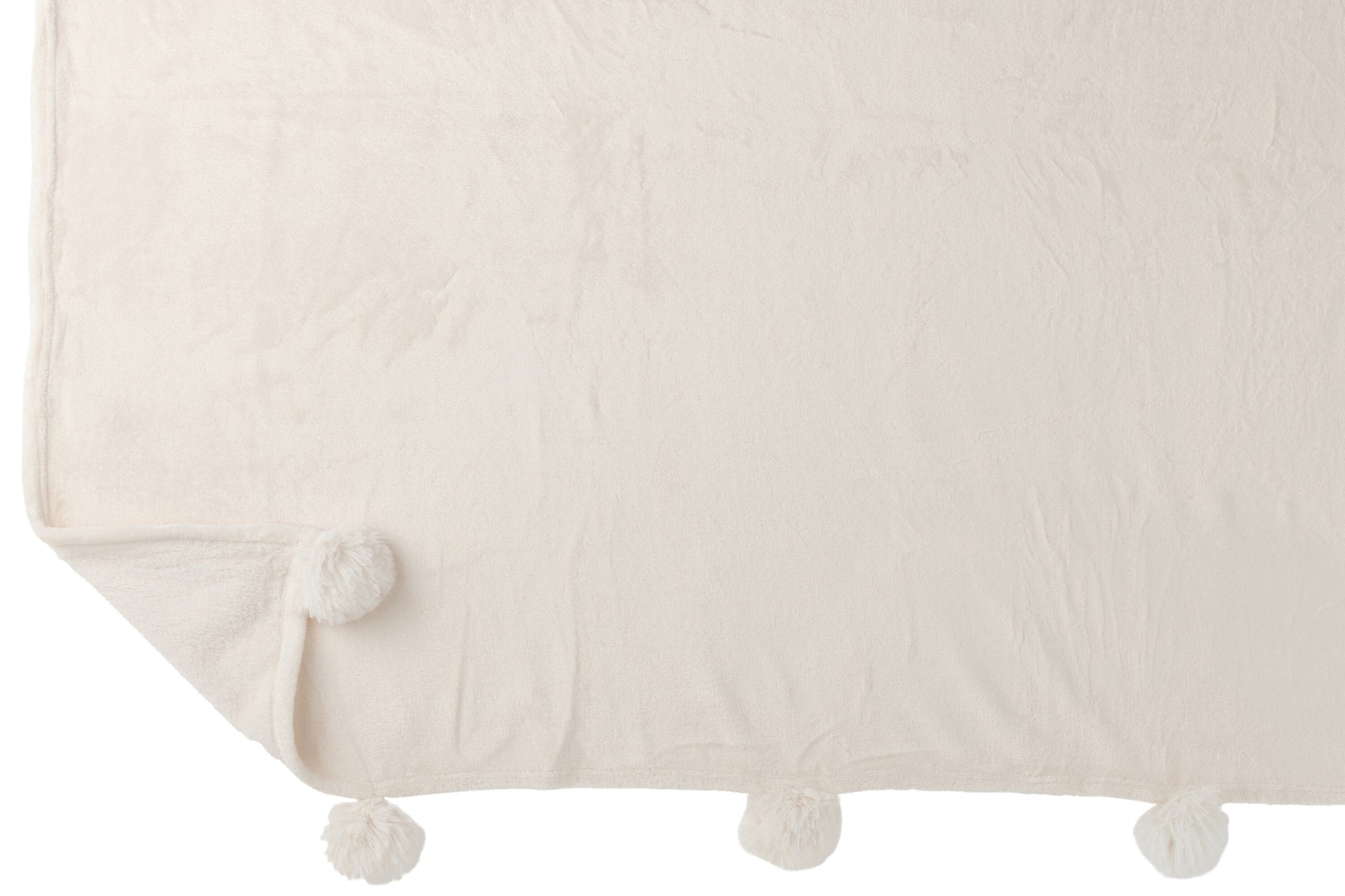 J-LINE PLAID POMPOM POLYESTER ROOM - Tuincentrum Lopik