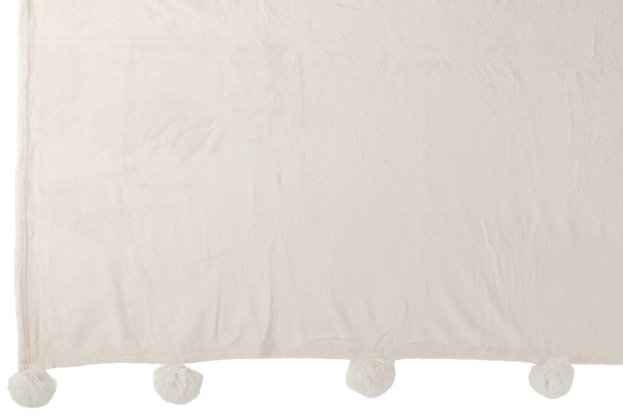 J-LINE PLAID POMPOM POLYESTER ROOM - Tuincentrum Lopik