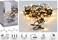 Kerstverlichting 240 Led- 18M - Warm Wit - Timer - Lichtfuncties - Geheugen - Buiten