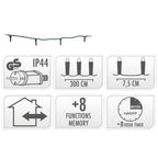 Kerstverlichting 40 Led- 3M - Rood - Timer - Lichtfuncties - Geheugen - Buiten