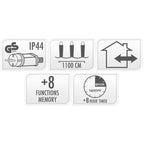 Microcluster - 560 Led - 11M - Three Tone Traditional - Timer - Lichtfuncties - Geheugen - Buiten