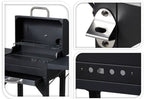 Houtskool Bbq - Mat Zwart - Verrijdbaar