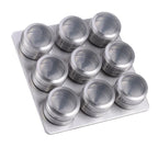 Kruidenrek Magnetisch - 9 Rvs Kruidenpotjes