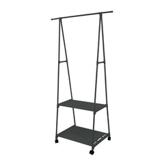 Kledingrek Met Leggers - Metaal - Verrijdbaar - Zwart - 85X42X160 Cm