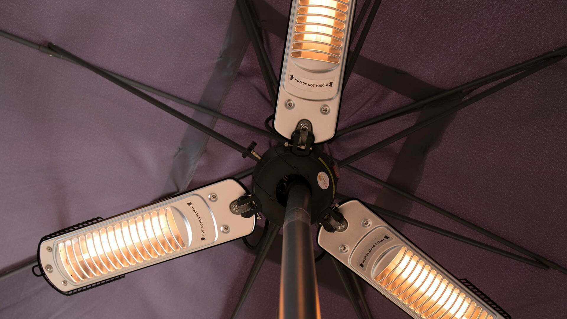SUNRED BRIGHT PARASOL ZWART 2000 WATT