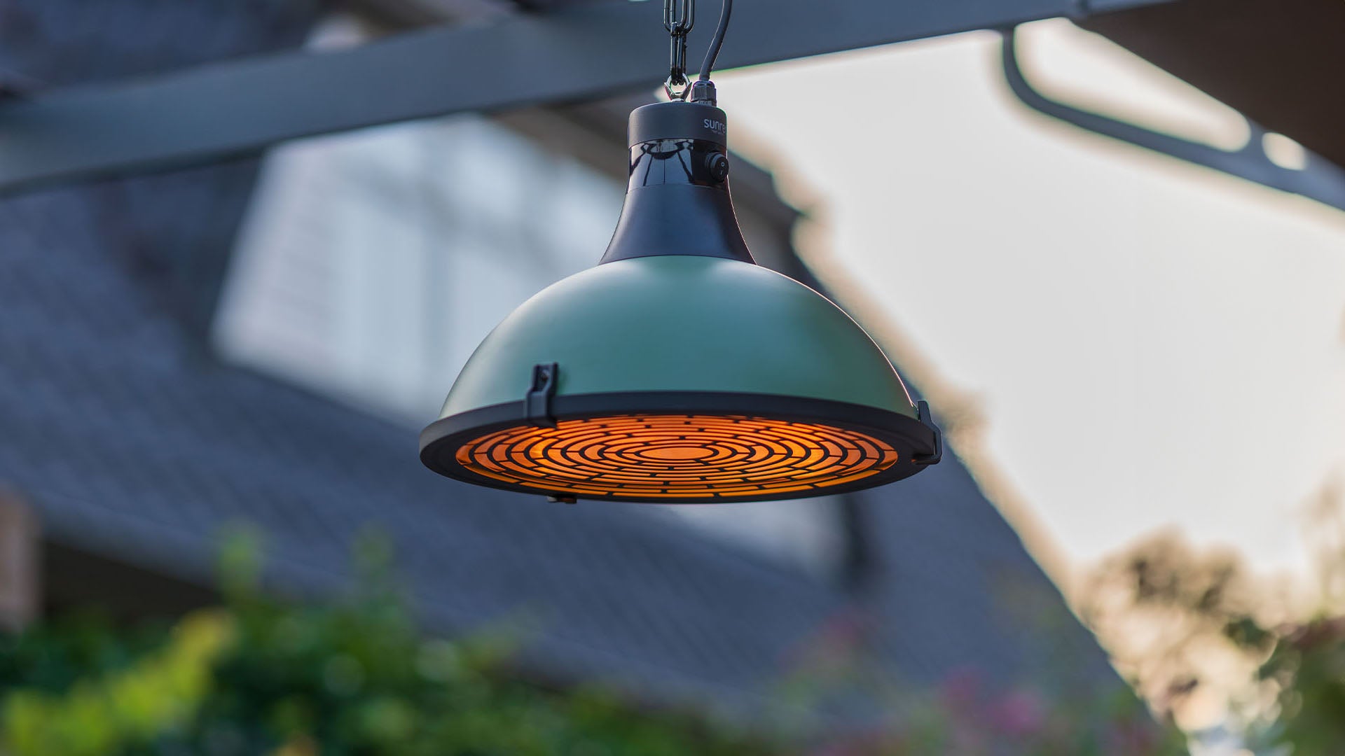 SUNRED INDUS ULTRA SMART HANGEND TERRASVERWARMER JADE GROEN 2100W US-INDU-21H-JG