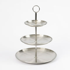 Ceruzo Etagere - 3 Laags - Rvs - D26 X H34 Cm