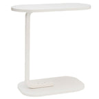 Ceruzo Bijzettafel - Wit - Banktafel - Metaal Met Hout - 45X28X60 Cm