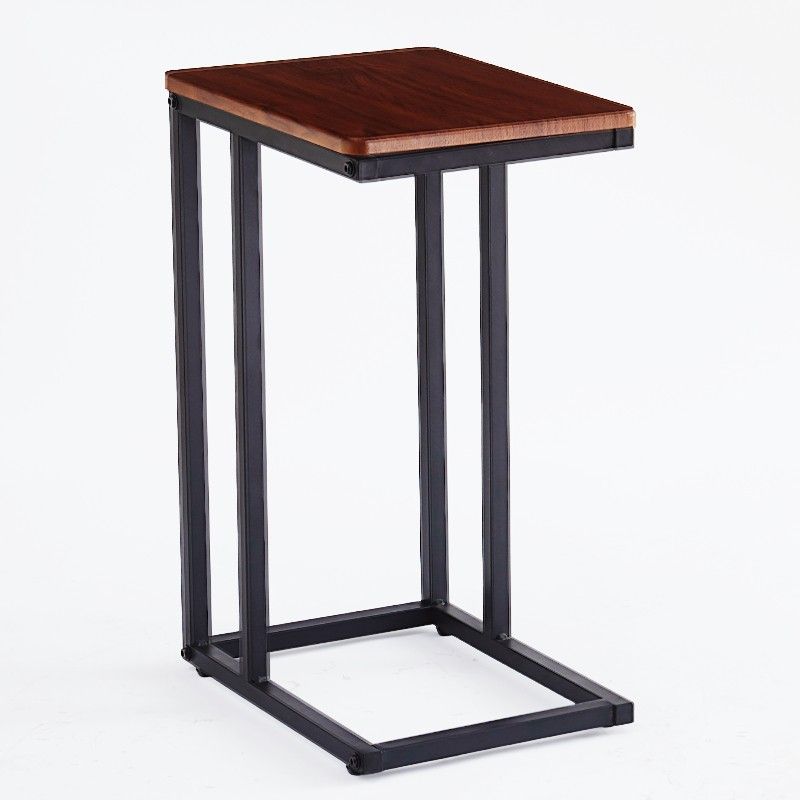 Ceruzo Bijzettafel - Banktafeltje - Metaal En Mdf - Bruin