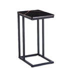 Ceruzo Bijzettafel - Banktafeltje - Metaal En Mdf - Zwart-Pink Marble