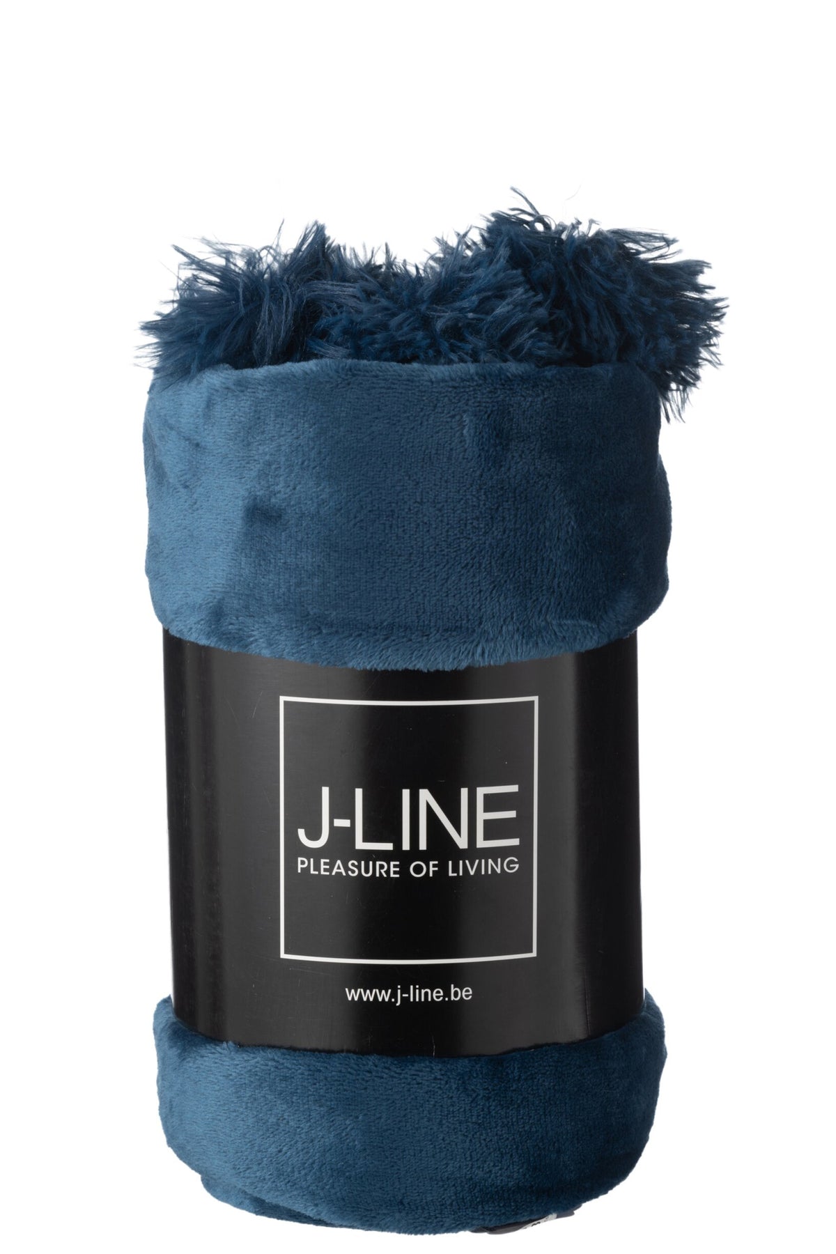 J-LINE PLAID POMPOM POLYESTER BLAU