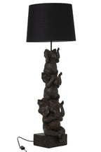 Lamp met 3 olifanten, polyresin, bruin - Tuincentrum Lopik