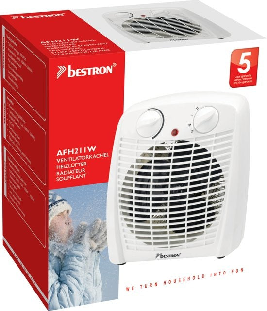 AFH211W VENTILATORKACHEL WIT 2000 WATT